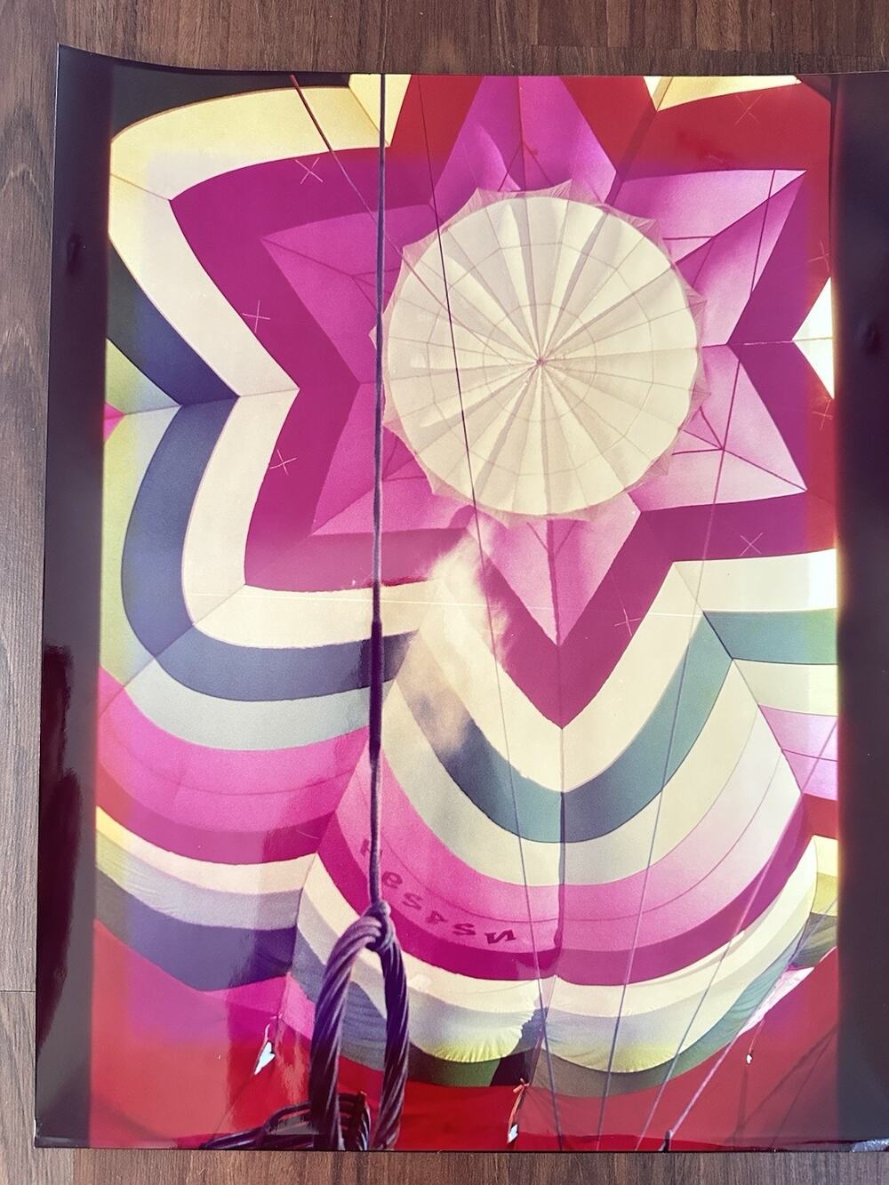 Vintage Hot Air Balloon Color Photo Poster 15x20 Abstract Geometric Unframed